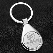 "Raindrop" Economy Laser Engraved Metal Keyholder